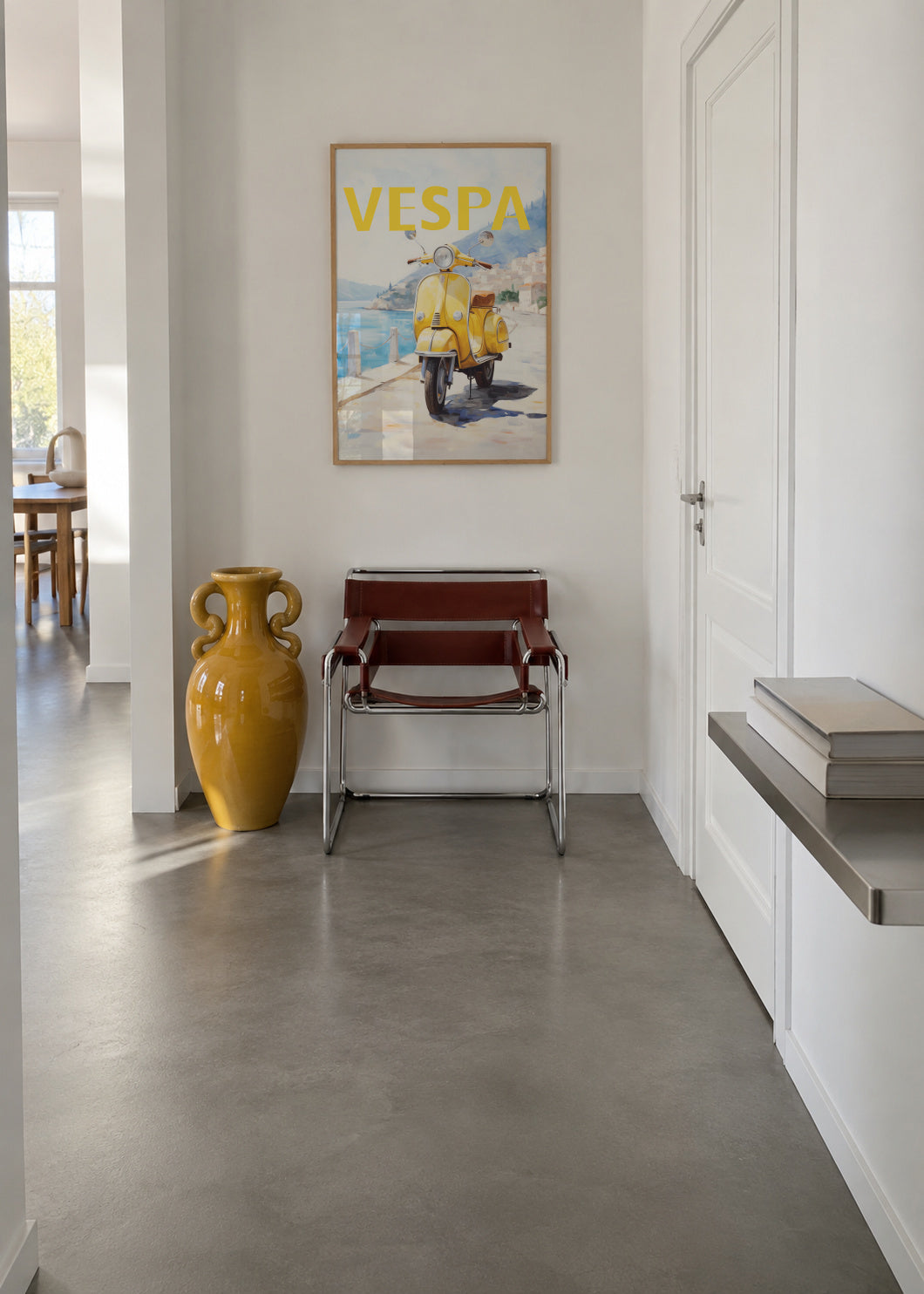 Vespa - Framed poster in an interior