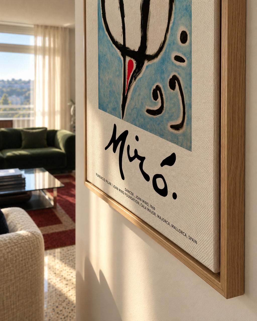 Joan Miro, Dancer I - Framed canvas detail