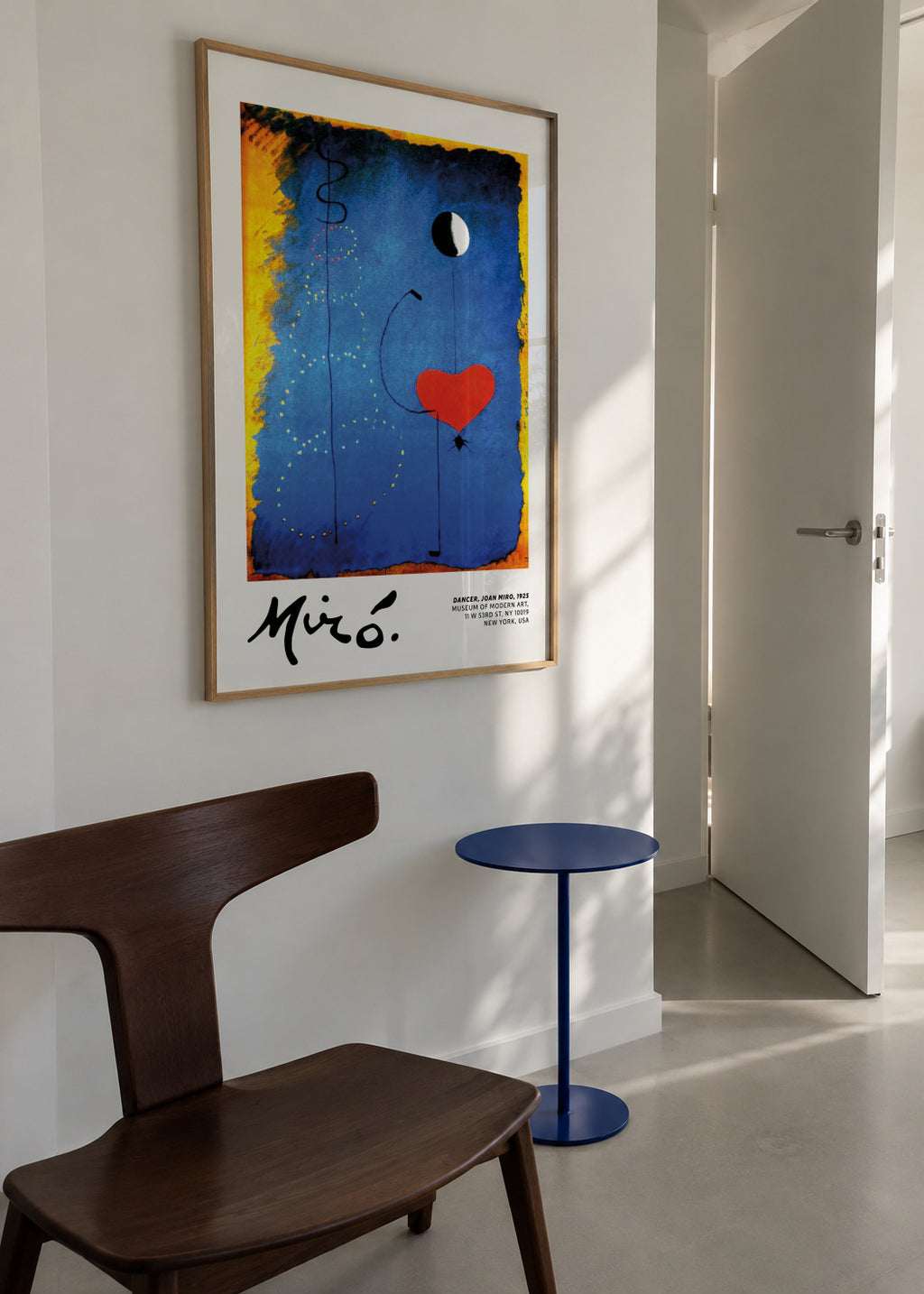 Joan Miro, Dancer II - Framed poster in an interior