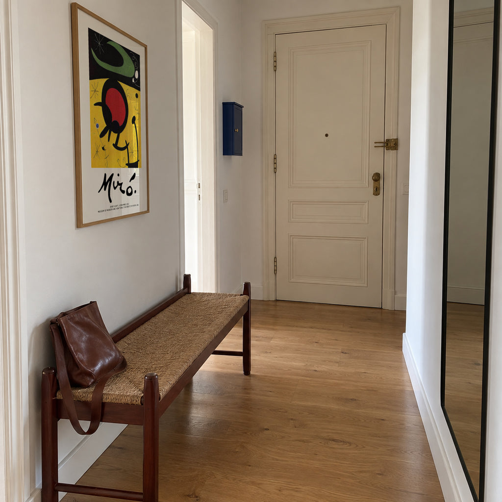 Joan Miro, Bird Flight - Framed poster in an interior