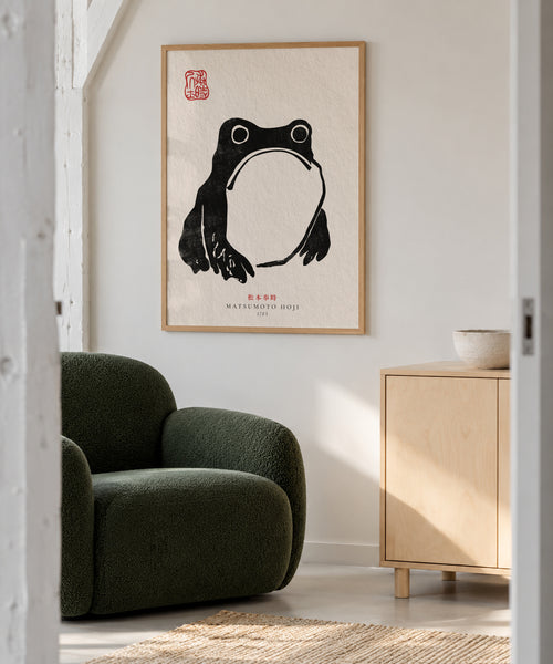 Matsumoto Hoji, Frog III - Framed poster in an interior