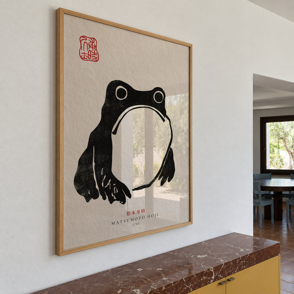 Matsumoto Hoji, Frog III - Framed poster in an interior