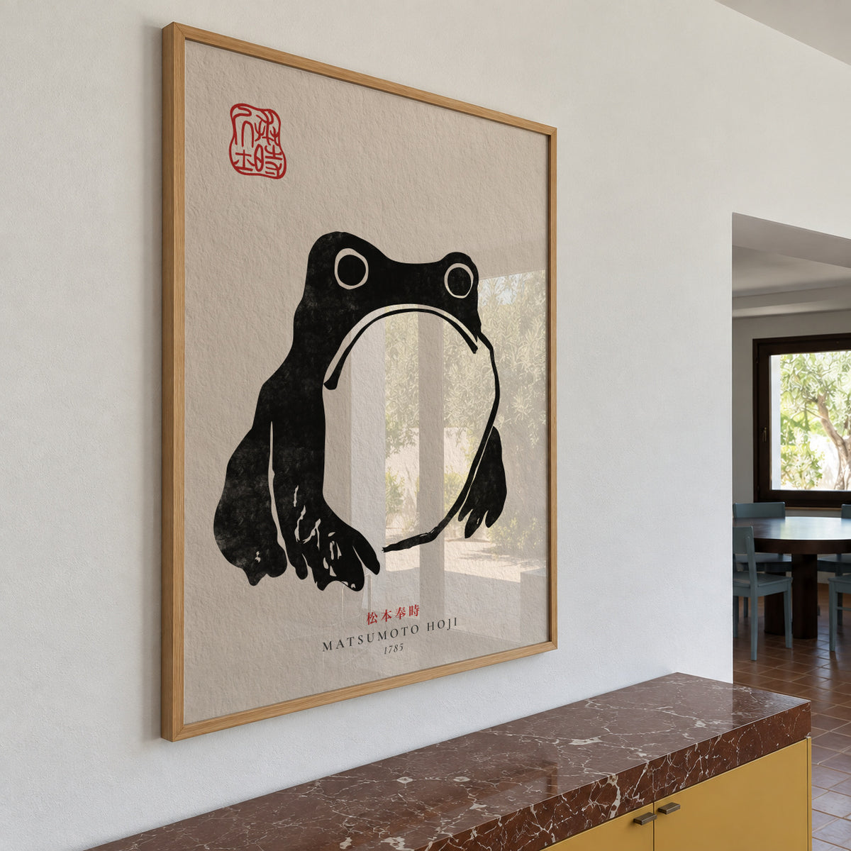 Matsumoto Hoji, Frog III - Framed poster in an interior