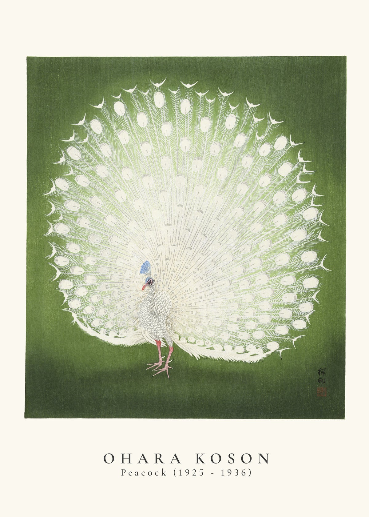 Ohara Koson, Peacock - Unframed art print
