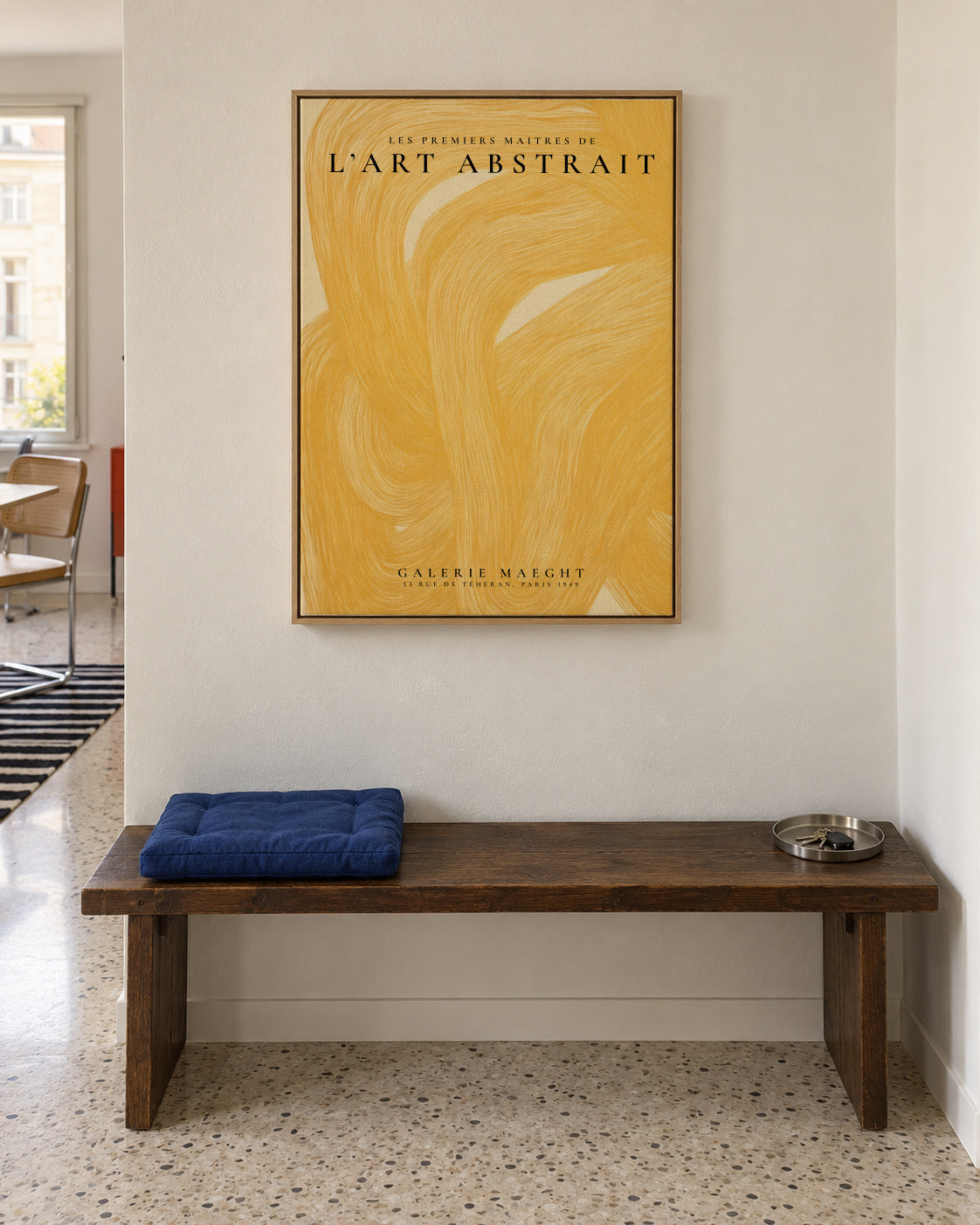 L’Art Abstrait, La Galerie Maeght Exhibition Poster - Framed canvas in an interior