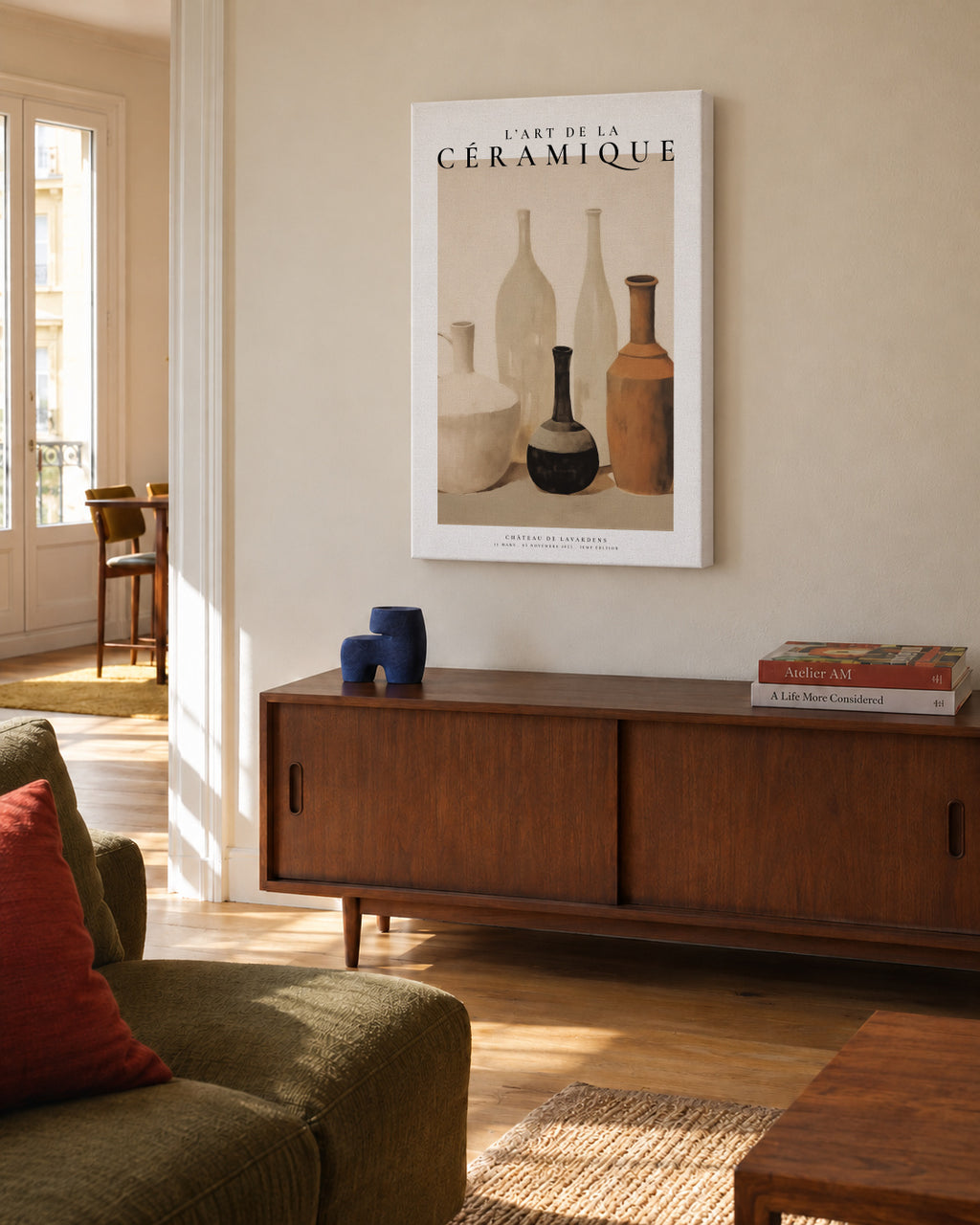 L'art de la céramique, Vases décoratifs - Unframed canvas in an interior