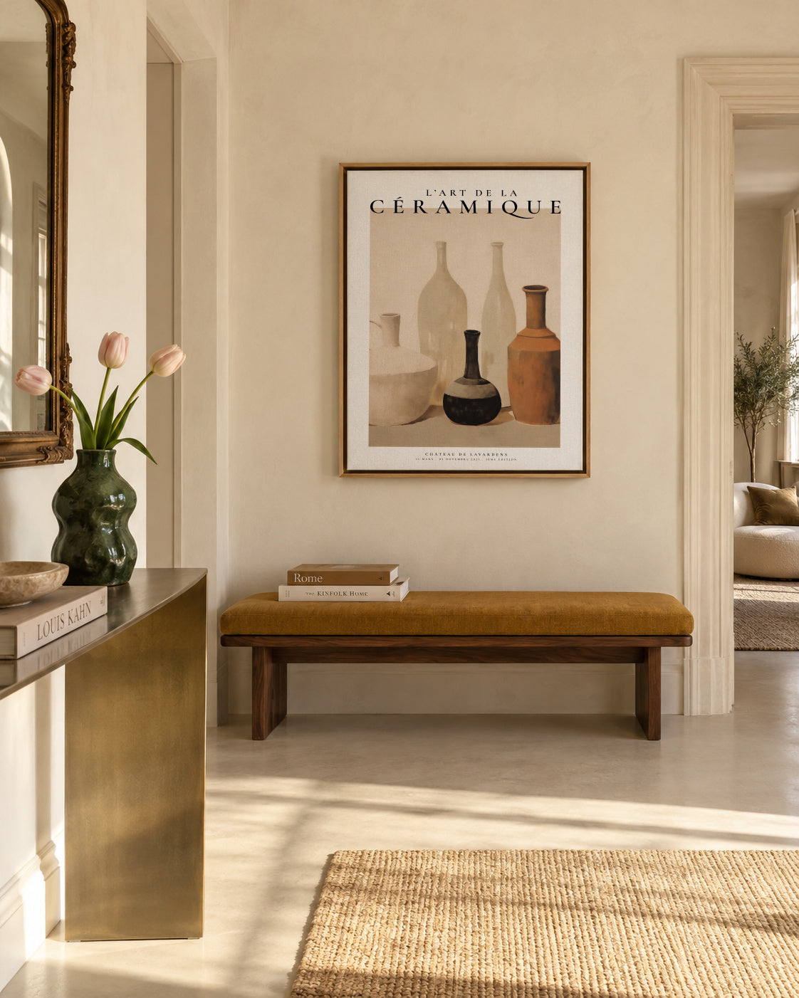 L'art de la céramique, Vases décoratifs - Framed canvas in an interior
