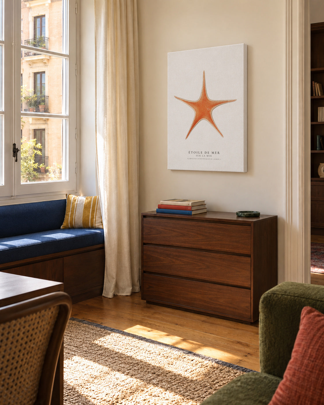 Starfish (Étoile de mer) I - Sealife Collection - Unframed canvas in an interior
