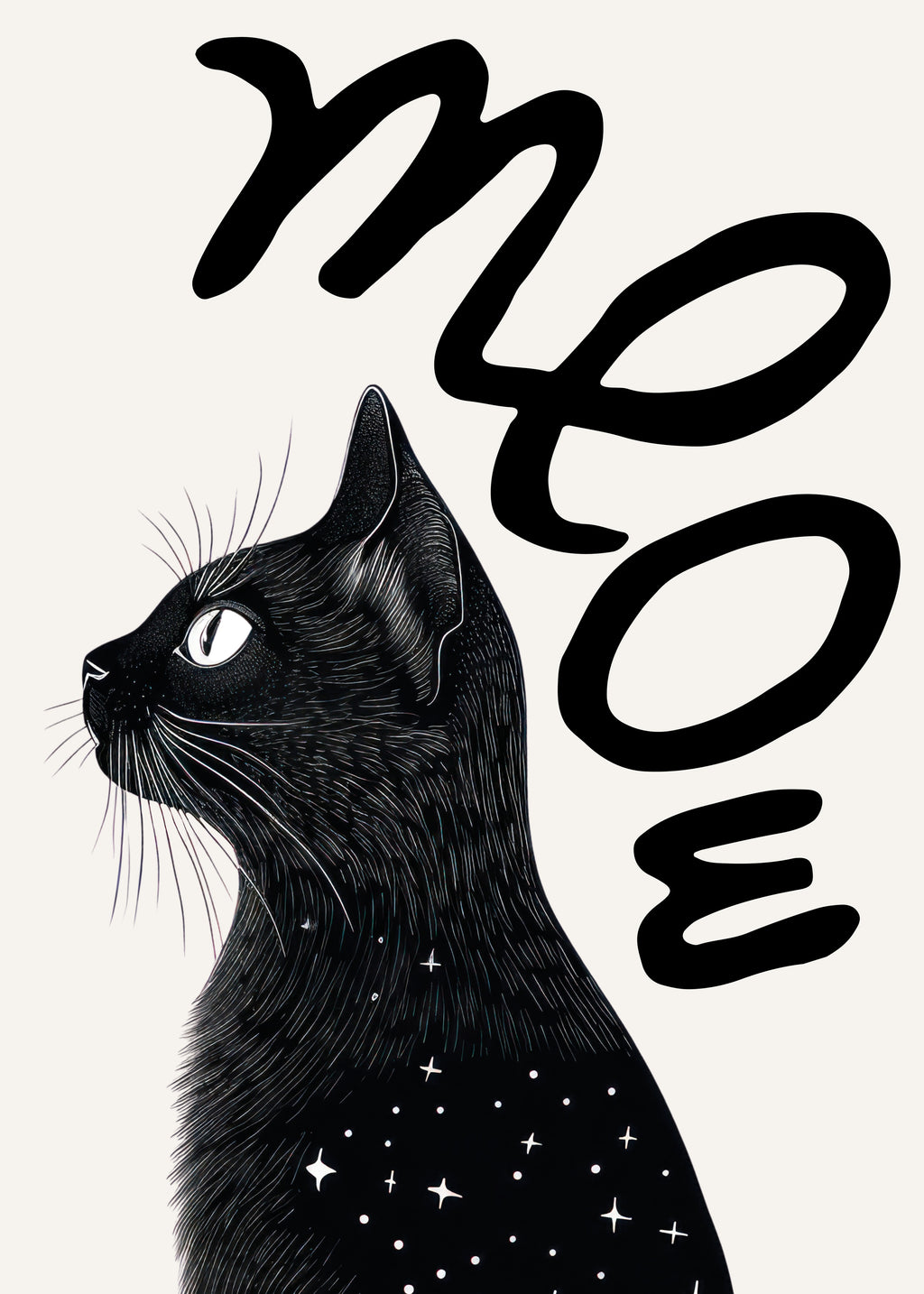 Meow (Cat portrait) - Unframed art print