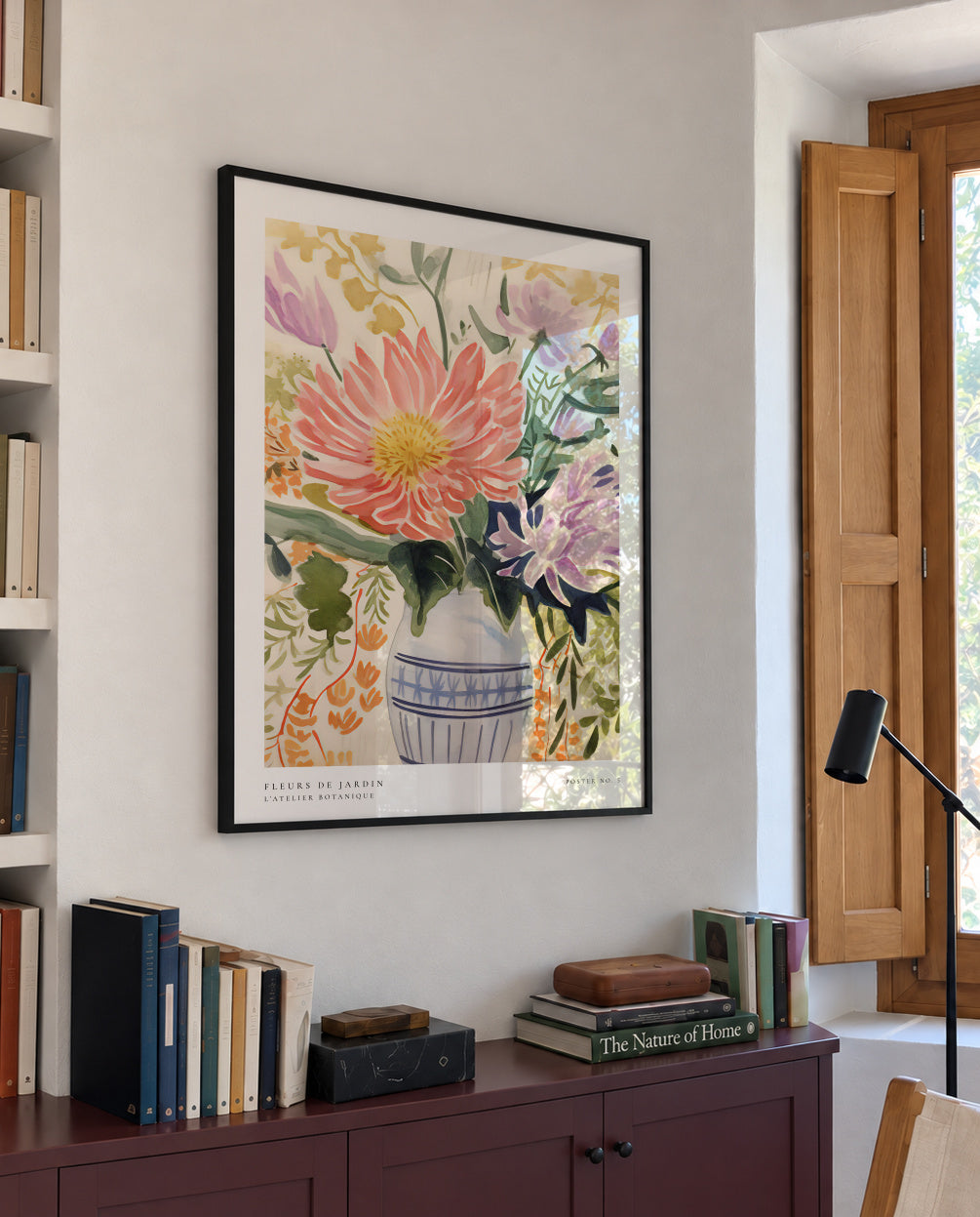 Fleurs de Jardin - Poster No. 5 - Framed poster in an interior