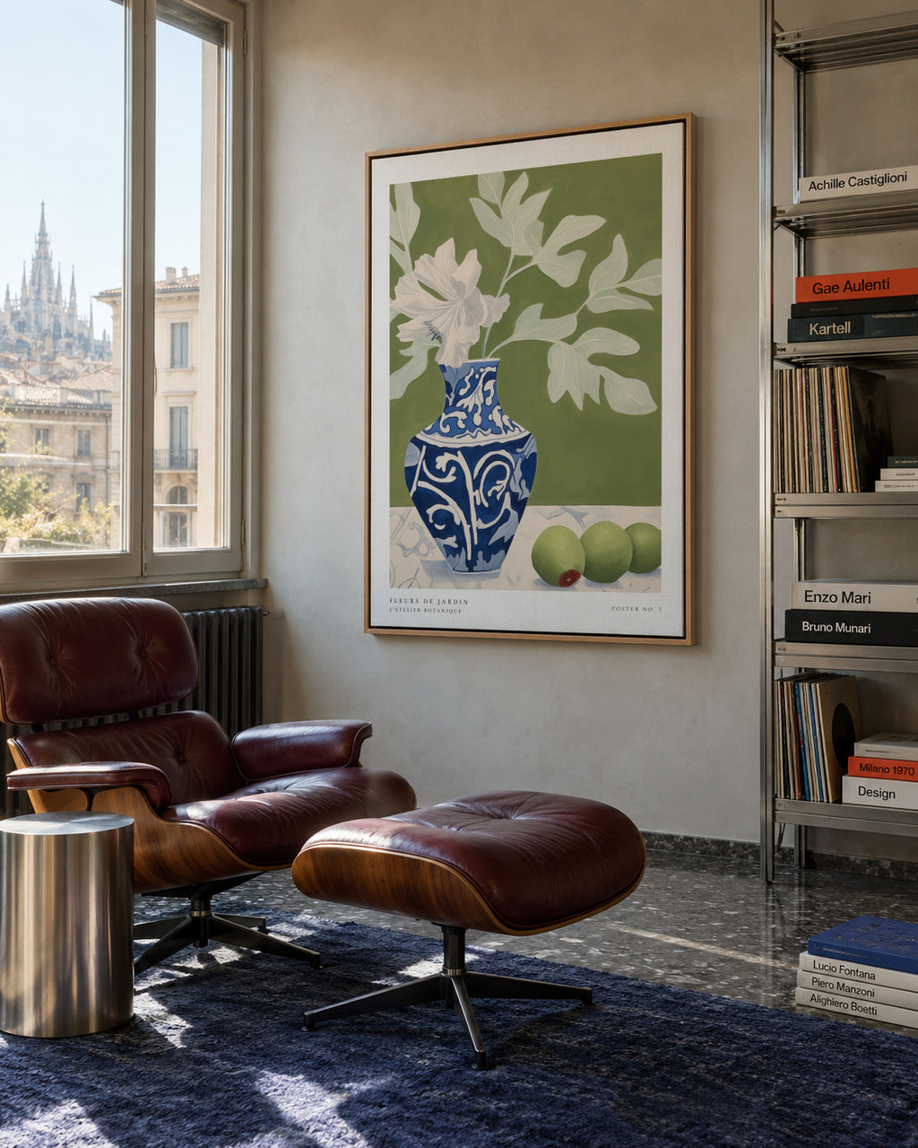 Fleurs de Jardin - Poster No. 7 - Framed canvas in an interior