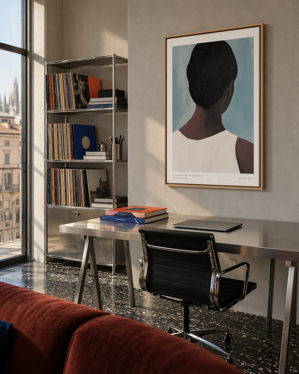 La collection de portraits - Poster No. 2 - Framed canvas in an interior