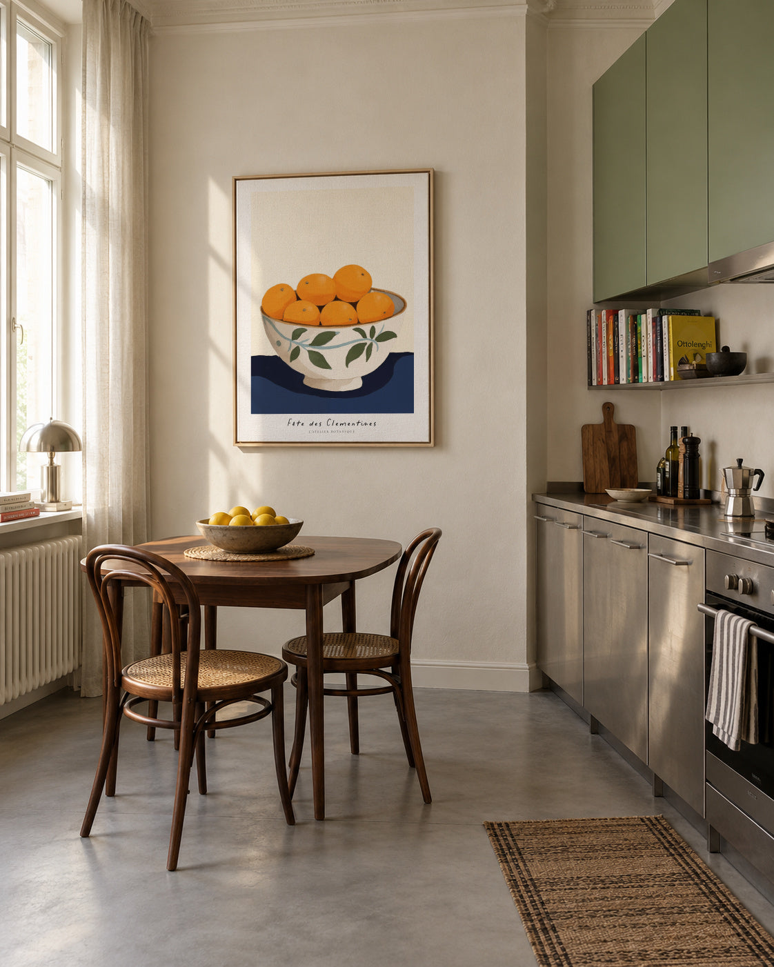 Fête des Clementines - Framed canvas in an interior