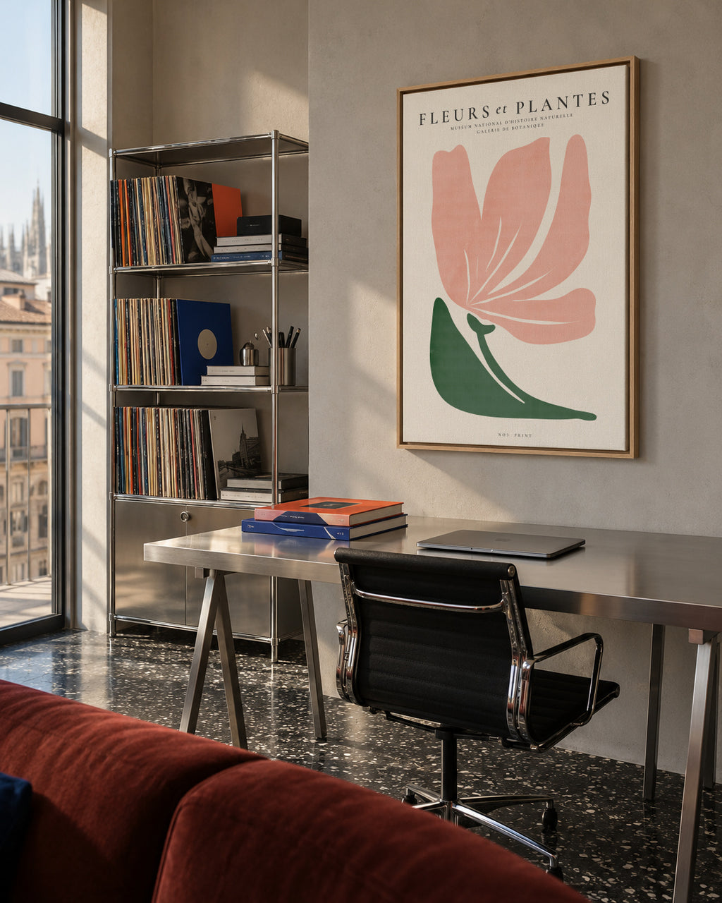 Botanical, Fleurs et plantes - Poster No. 3 - Framed canvas in an interior