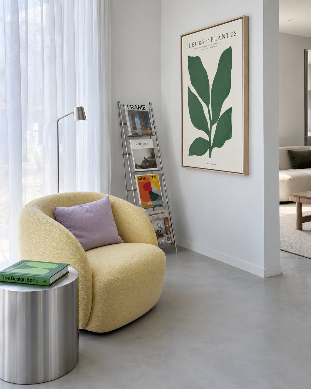 Botanical, Fleurs et plantes - Poster No. 7 - Framed canvas in an interior