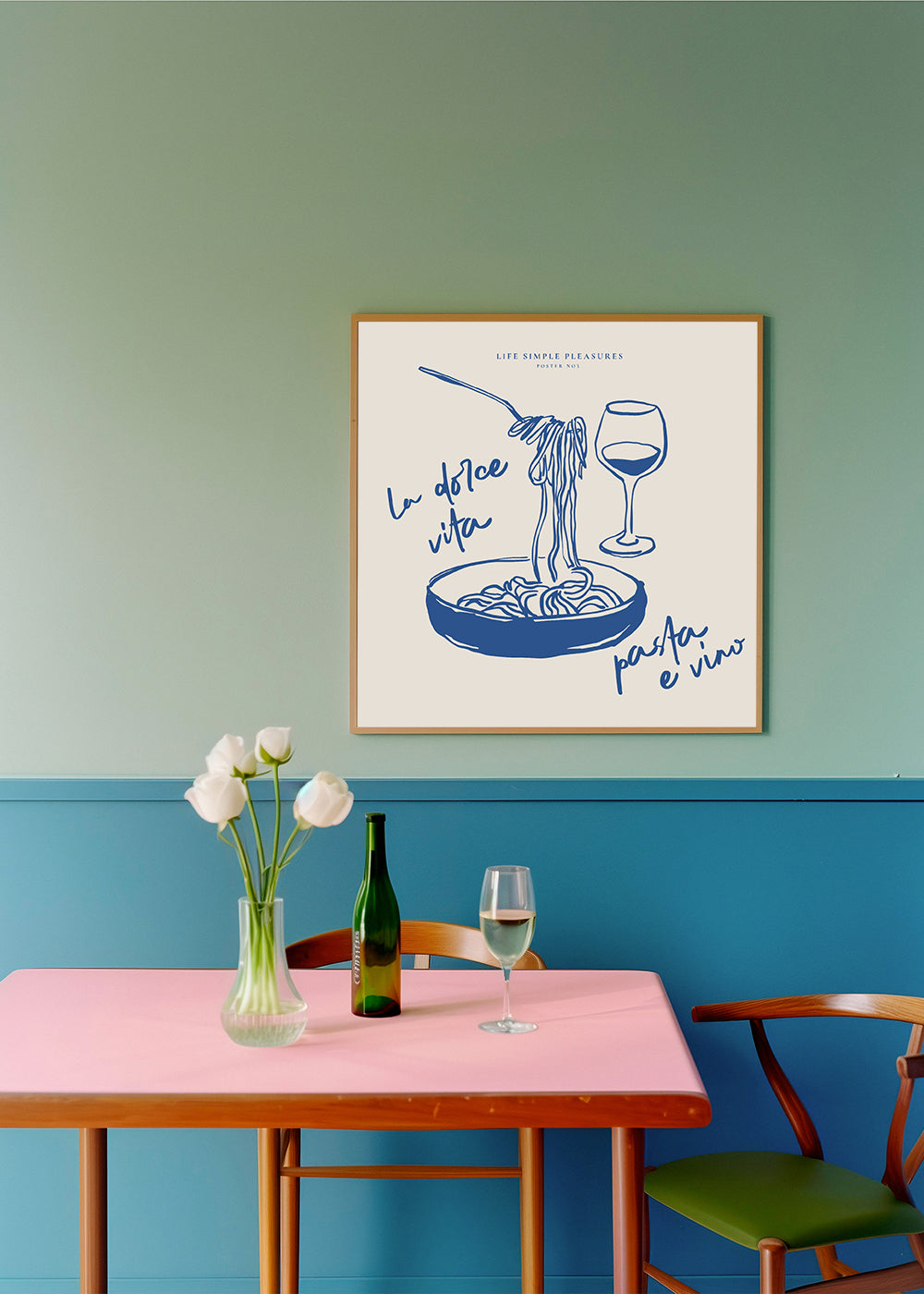 Life Simple simple pleasures - La Dolce Vita, Pasta e vino - SQUARE