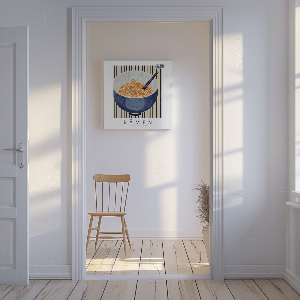 Ramen - SQUARE - Unframed canvas in an interior