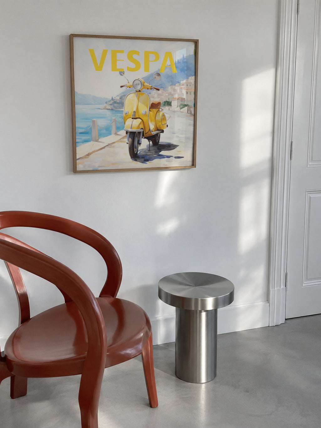 Vespa - SQUARE - Framed poster in an interior