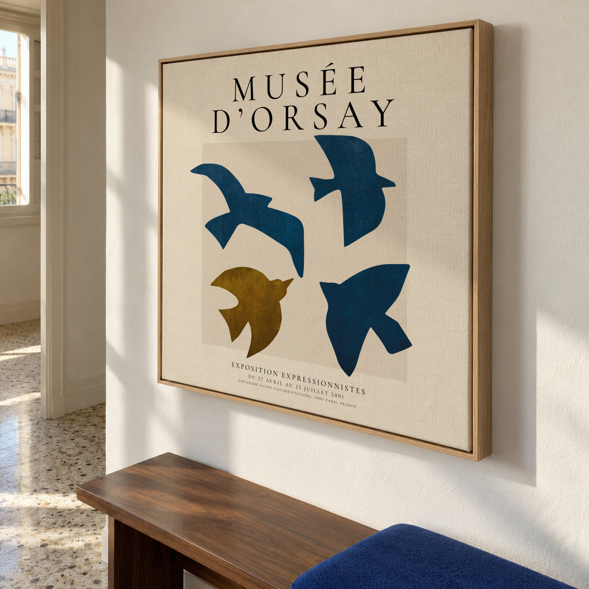 Musée d'Orsay Exhibition Poster - SQUARE - Framed canvas in an interior