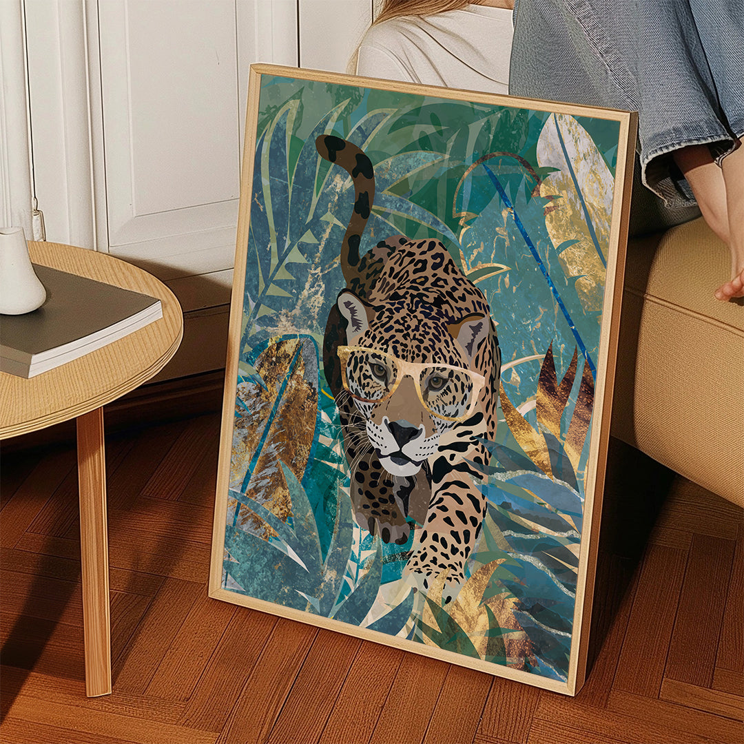 Curious jaguar in the jungle