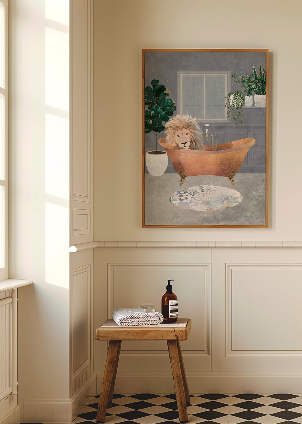 Lux Lion in the copper bath