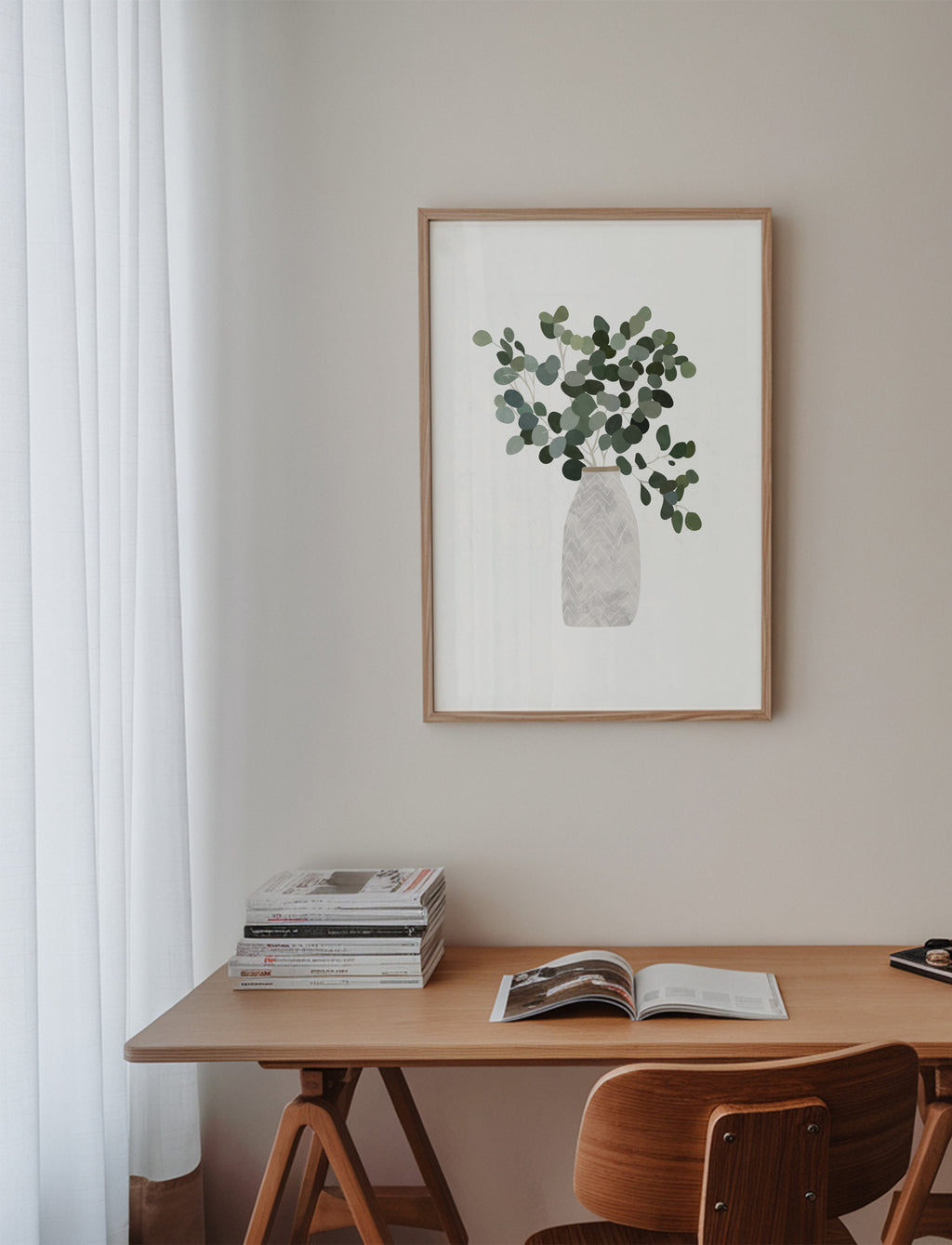 Scandi Japandi Houseplant 3 - Framed poster in an interior