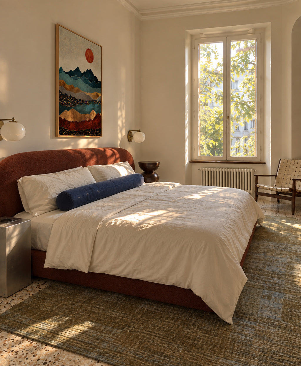 Amber Dusk - Framed canvas in an interior