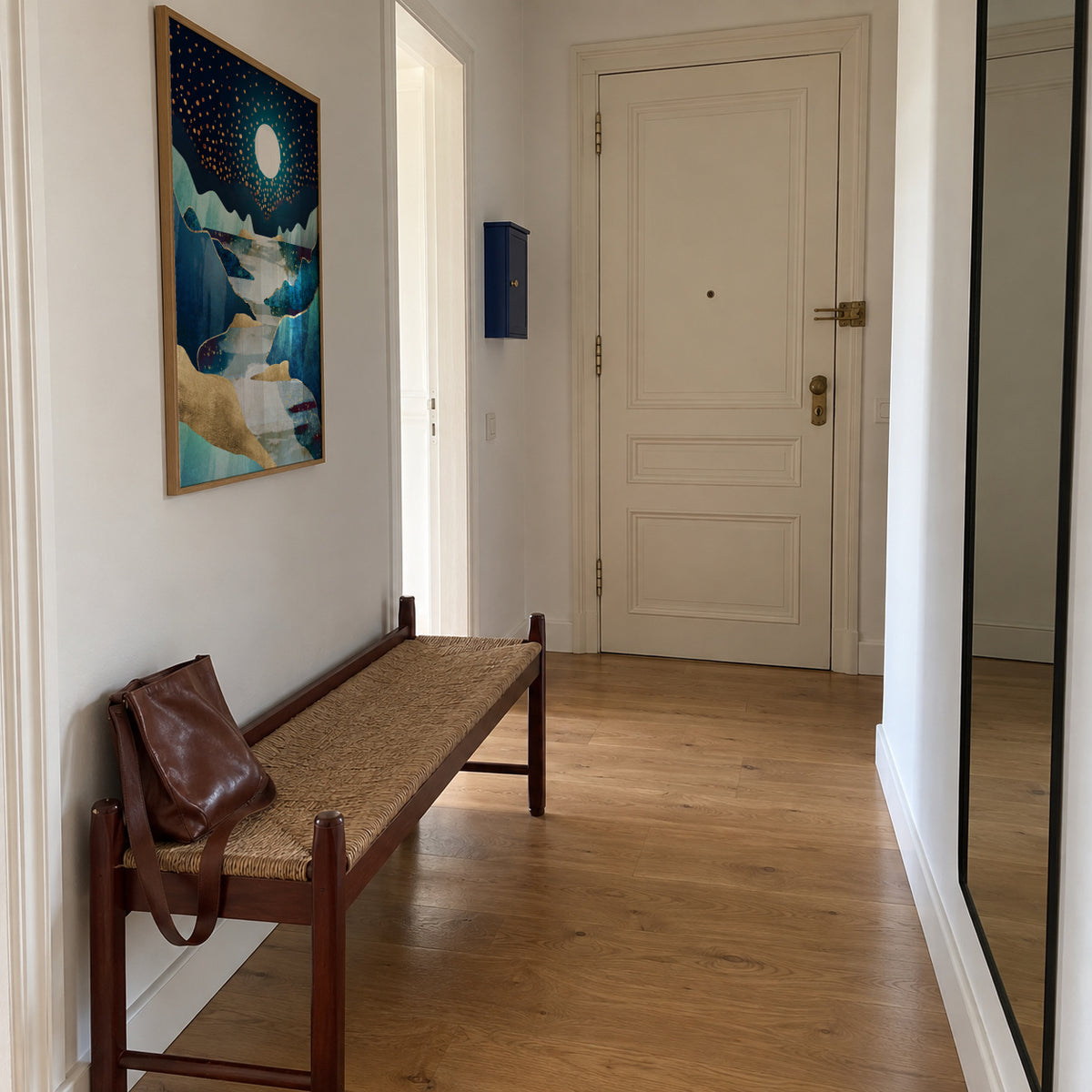 Moon Glow - Framed poster in an interior
