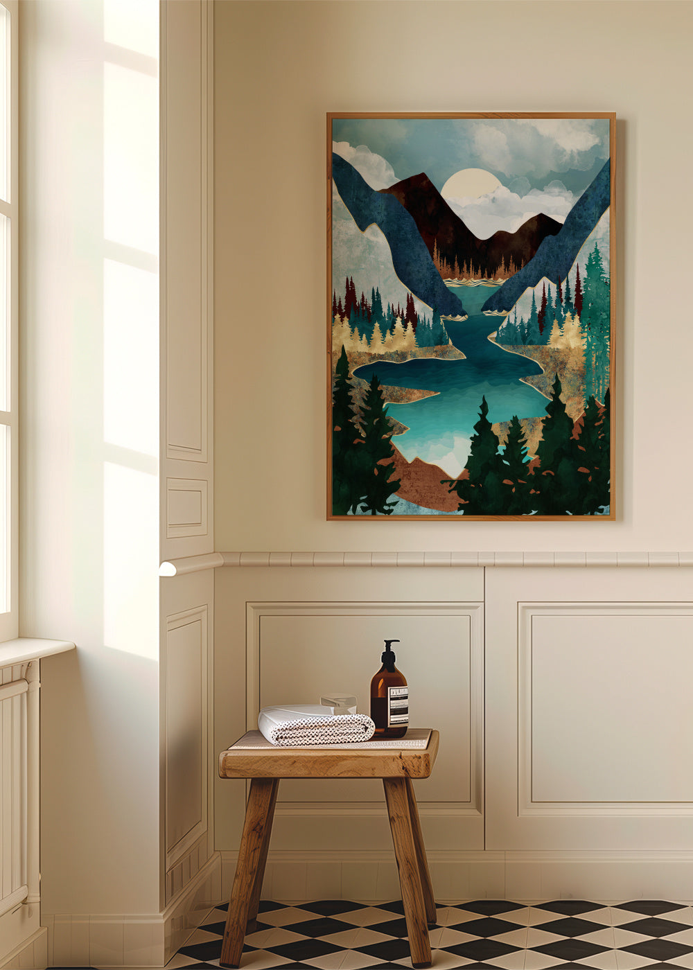 River Vista - Framed poster in an interior