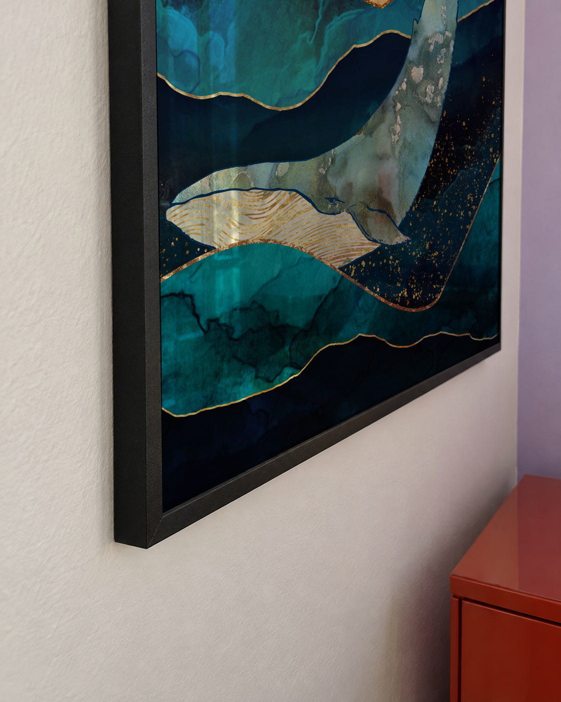 Blue Whale - Framed poster detail