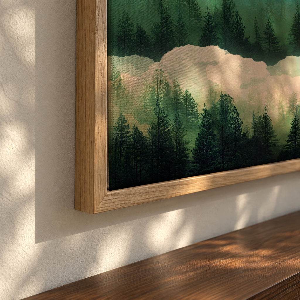 Emerald Hills - Framed canvas detail