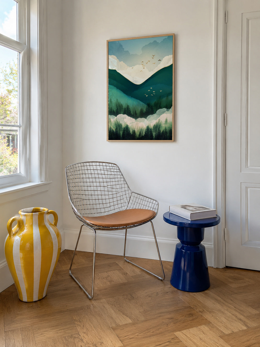 Emerald Hills - Framed poster in an interior