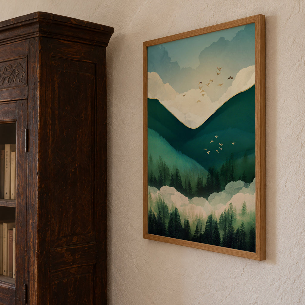 Emerald Hills - Framed poster detail