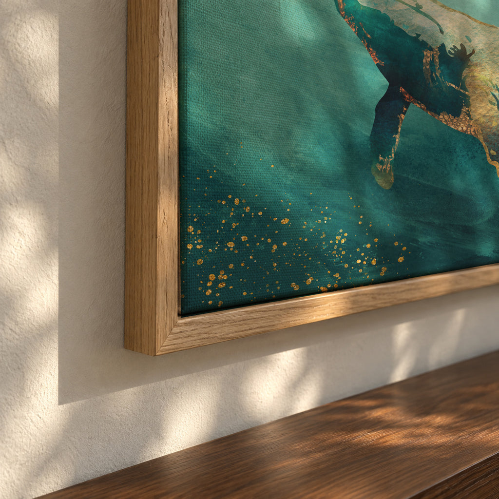 Light Beneath - Framed canvas detail