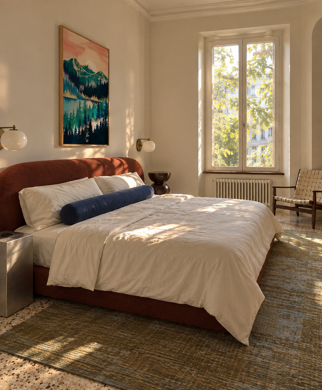 Lake Mist - Framed canvas in an interior