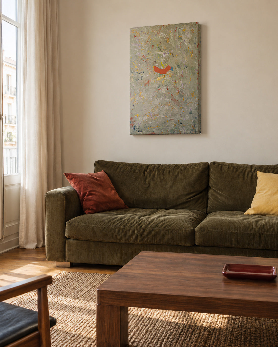 Alive - Unframed canvas in an interior