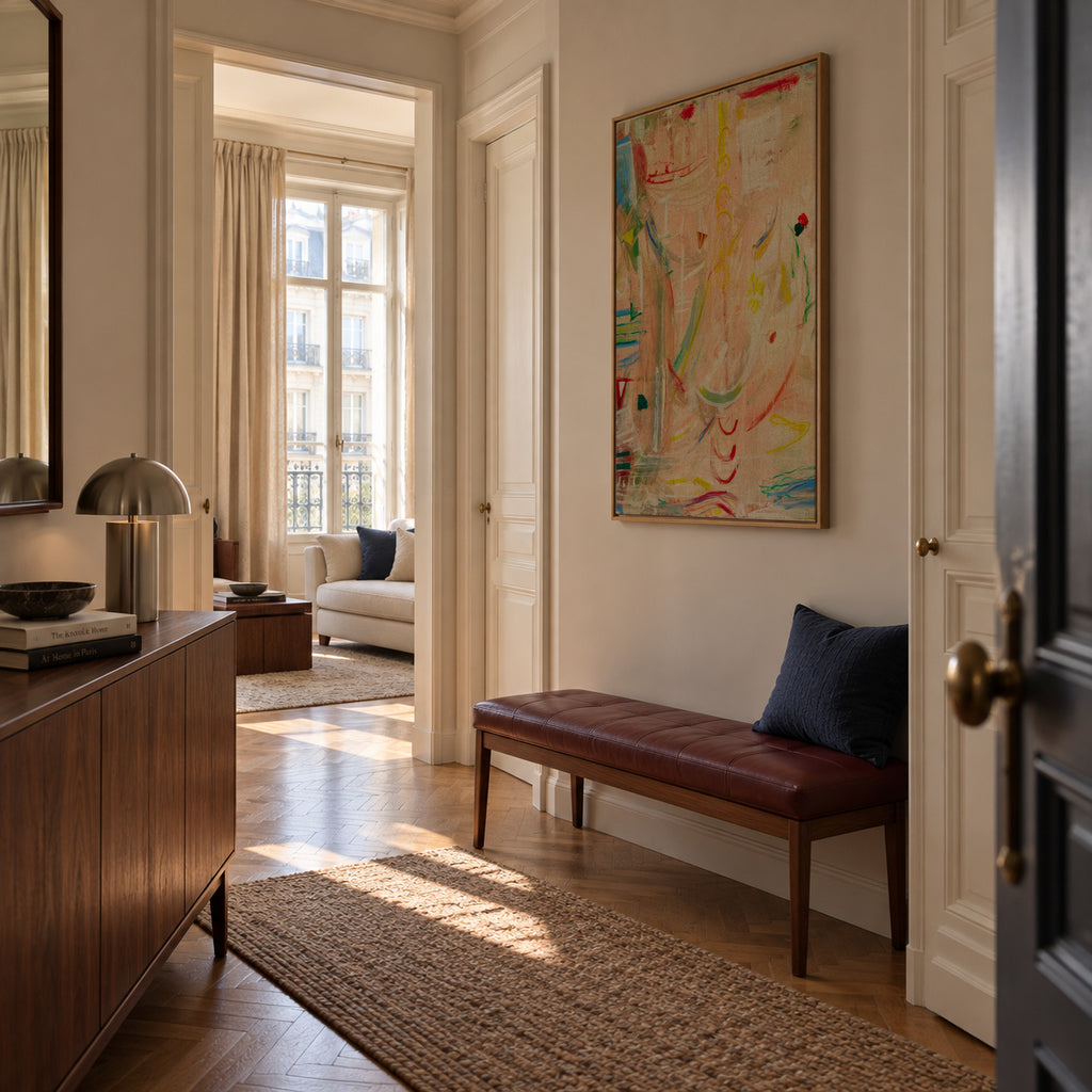 Fluyendo - Framed canvas in an interior