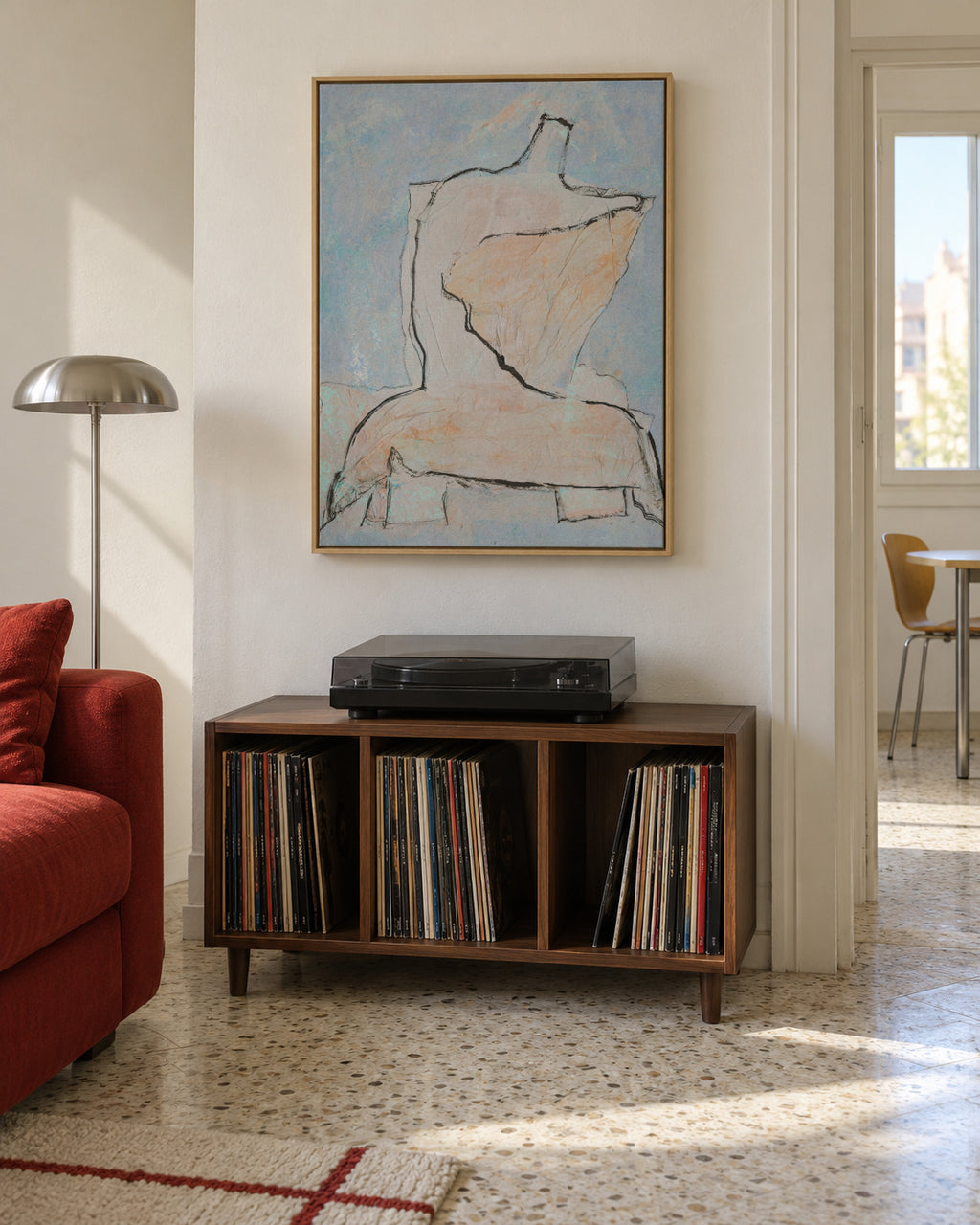 Busto ii - Framed canvas in an interior