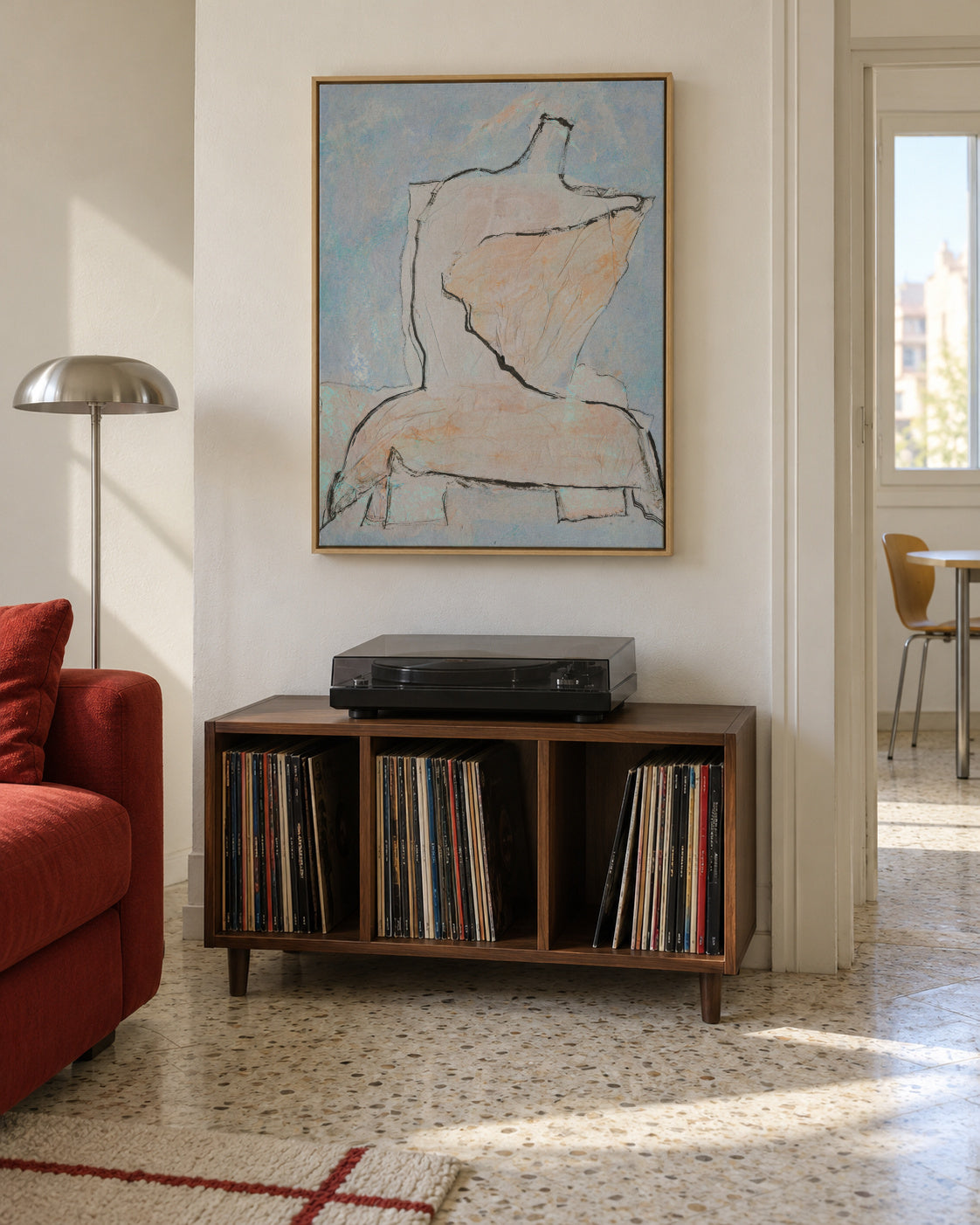 Busto ii - Framed canvas in an interior