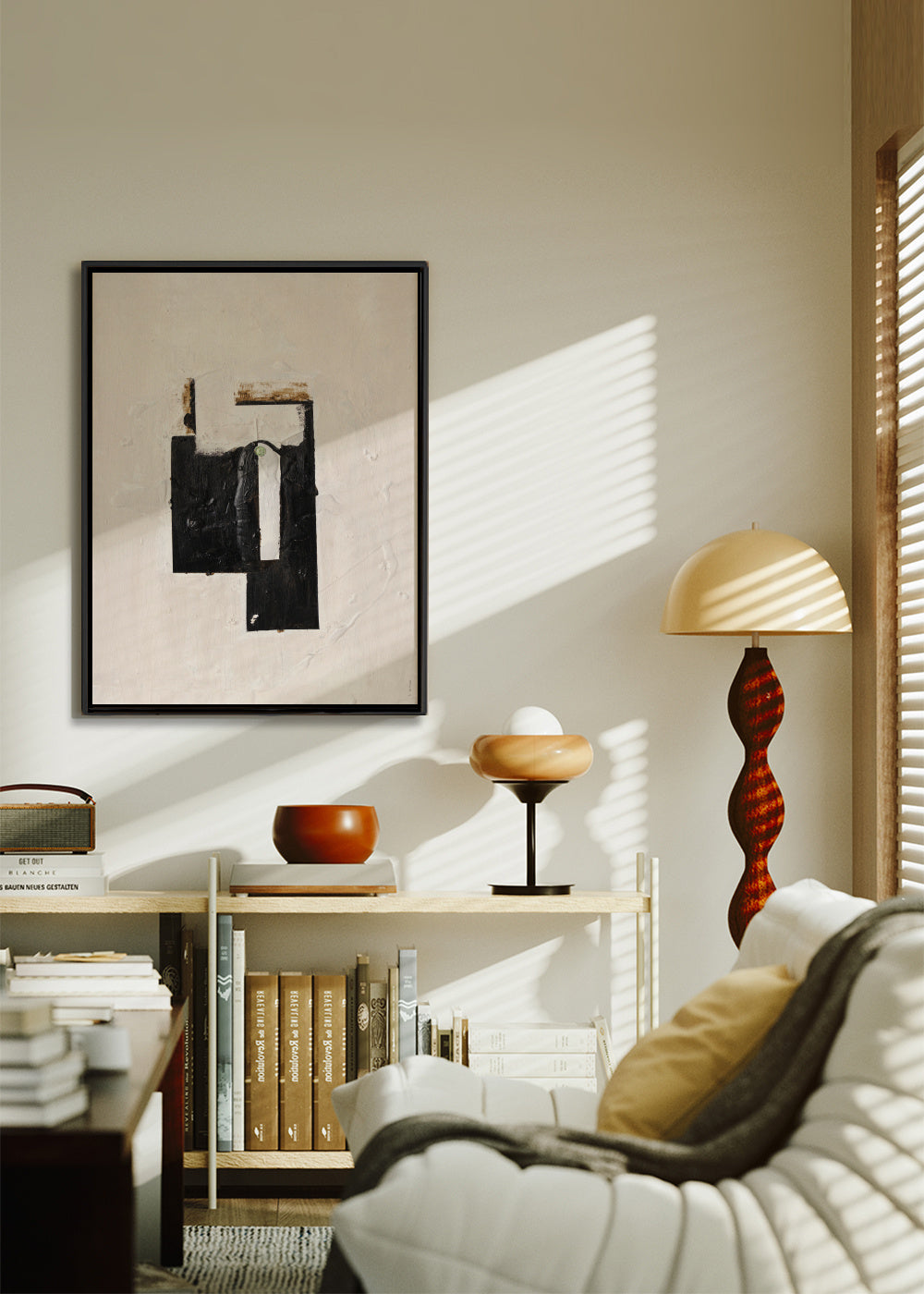 Chaos - Framed canvas in an interior