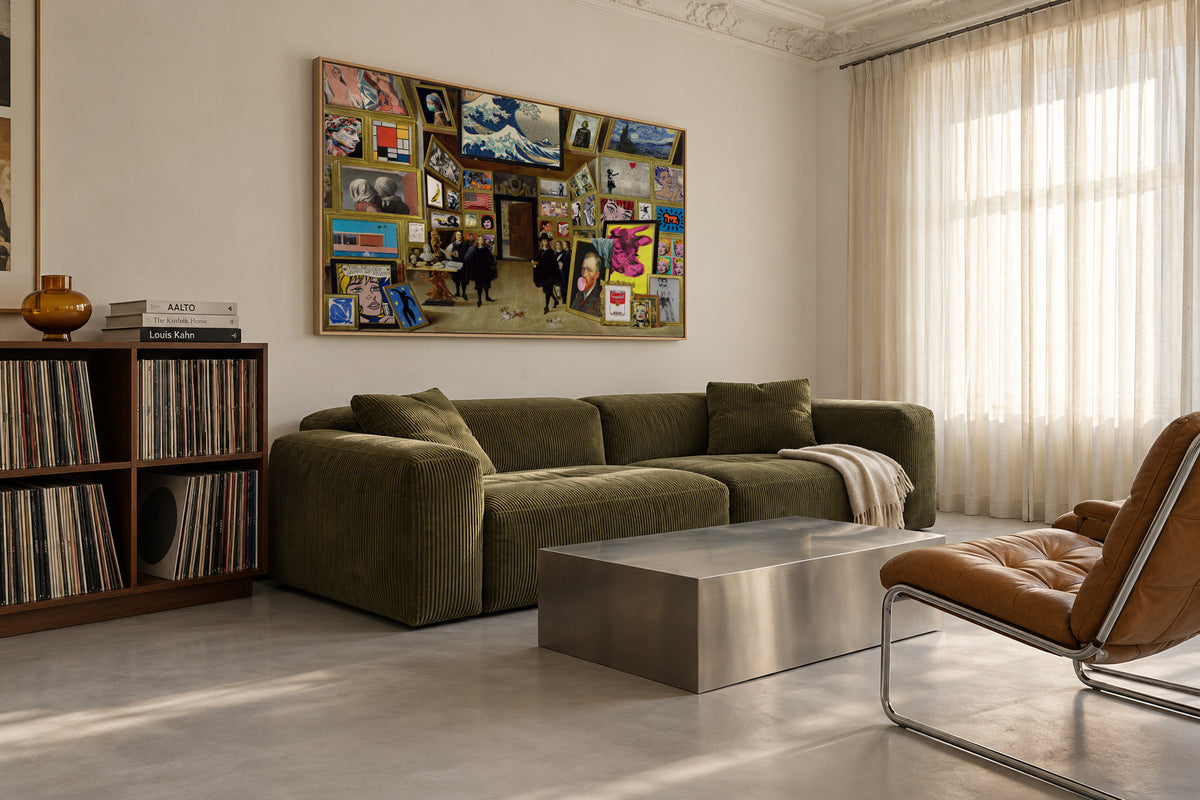 Modern art gallery - Framed canvas in an interior