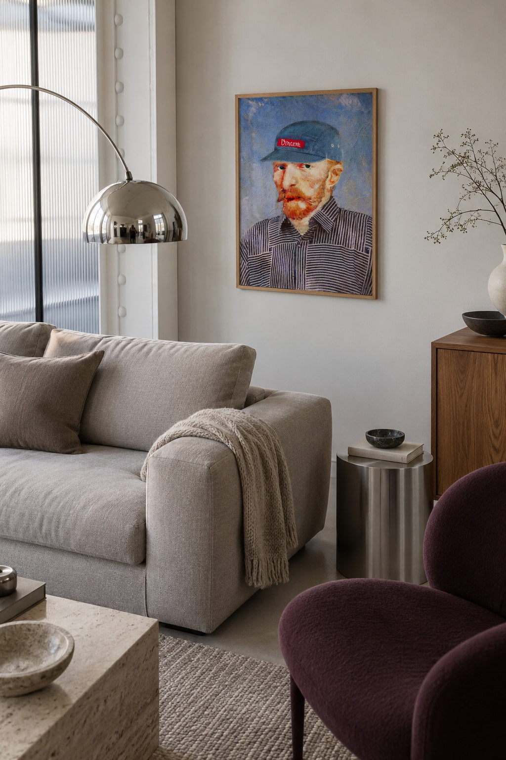 Hipster Vincent - Framed poster in an interior