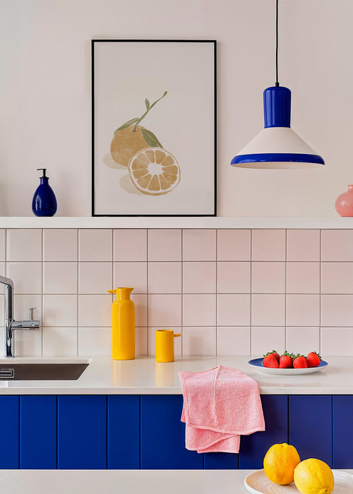 Tropical Oranges - Framed poster in an interior