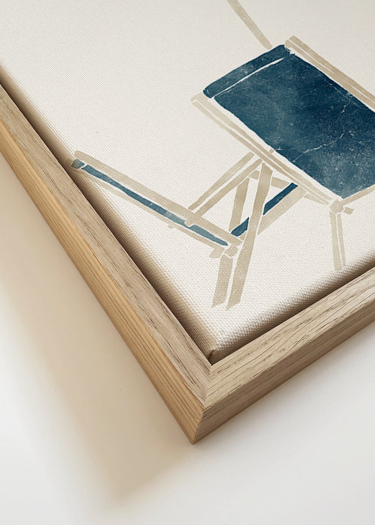 Cuadro de paisaje con sombrilla y hamacas – Canvas detail