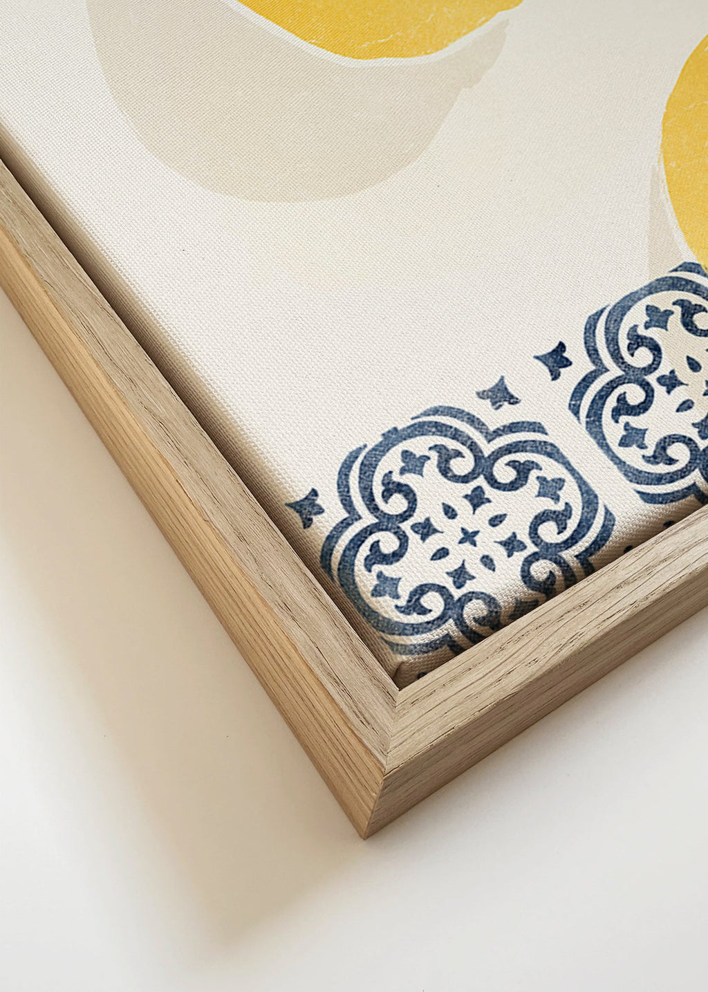 Cuadro de cocina con limones y azulejos – Canvas detail