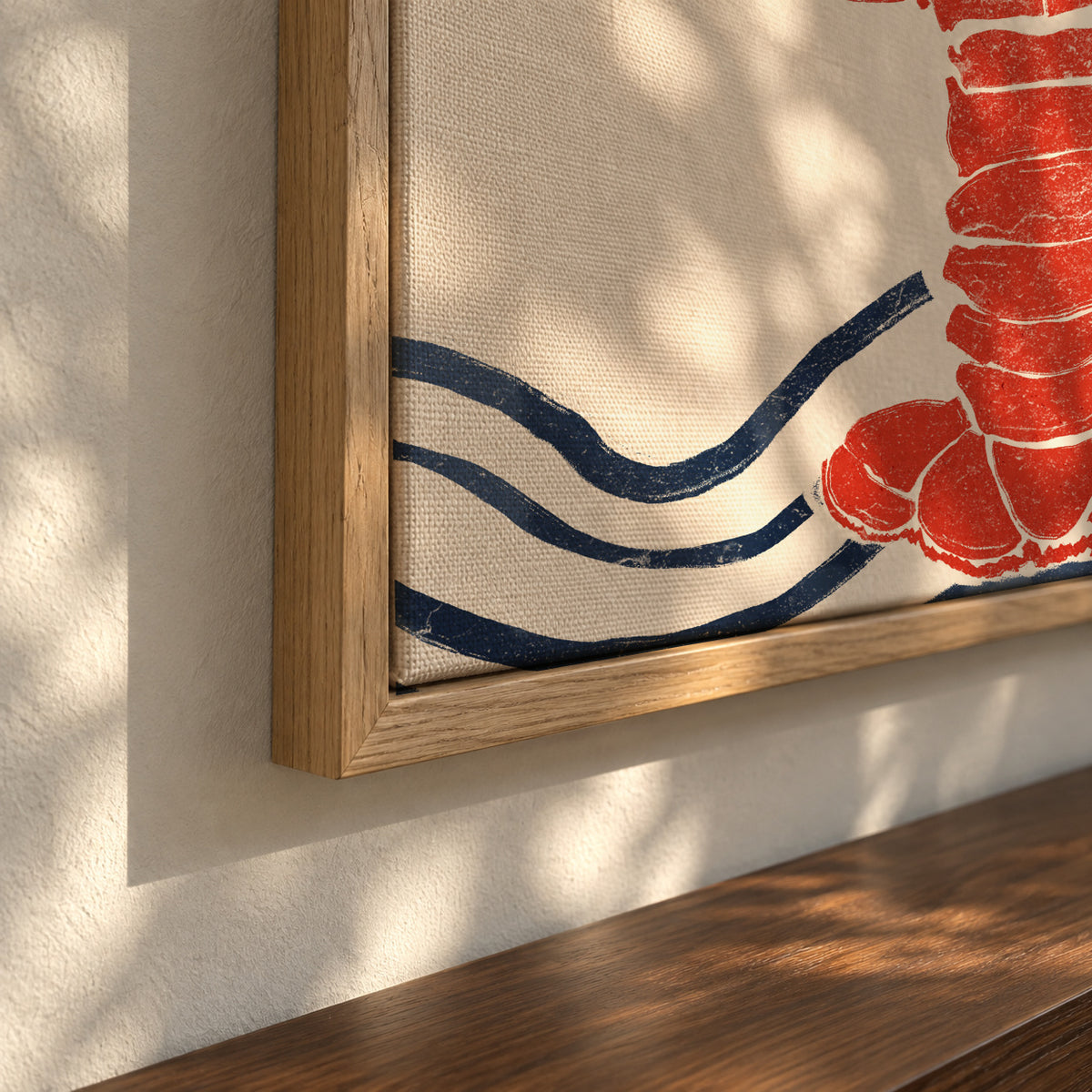 Lobster - Framed canvas detail