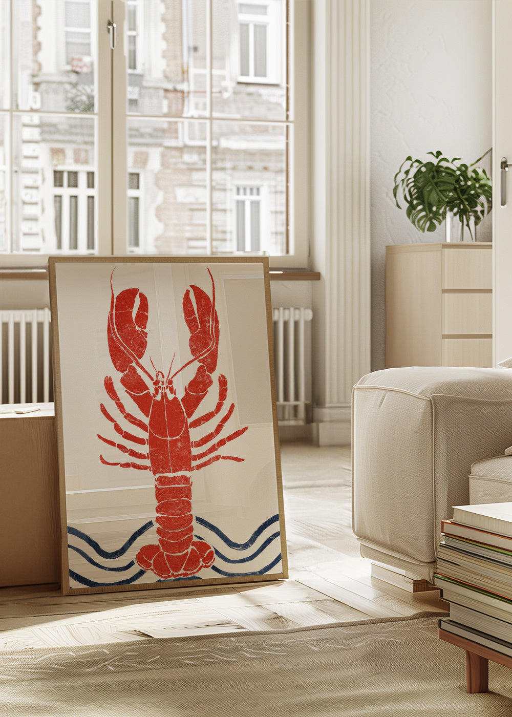 Lobster - Framed poster in an interior
