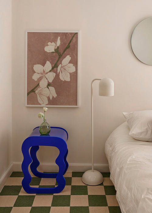 Pink Blossom I - Framed poster in an interior