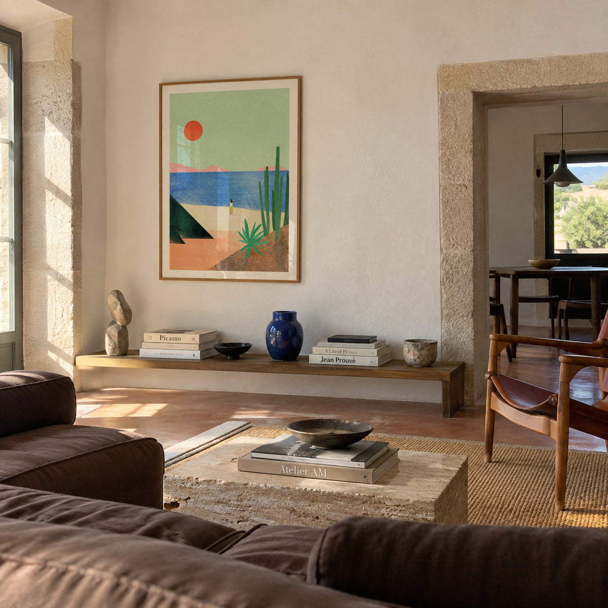 Beach Girl II - Framed poster in an interior
