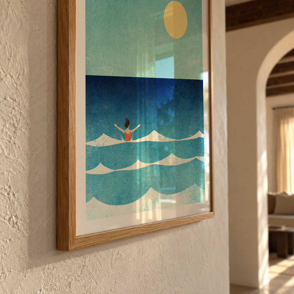 Sea Swim II - Framed poster detail